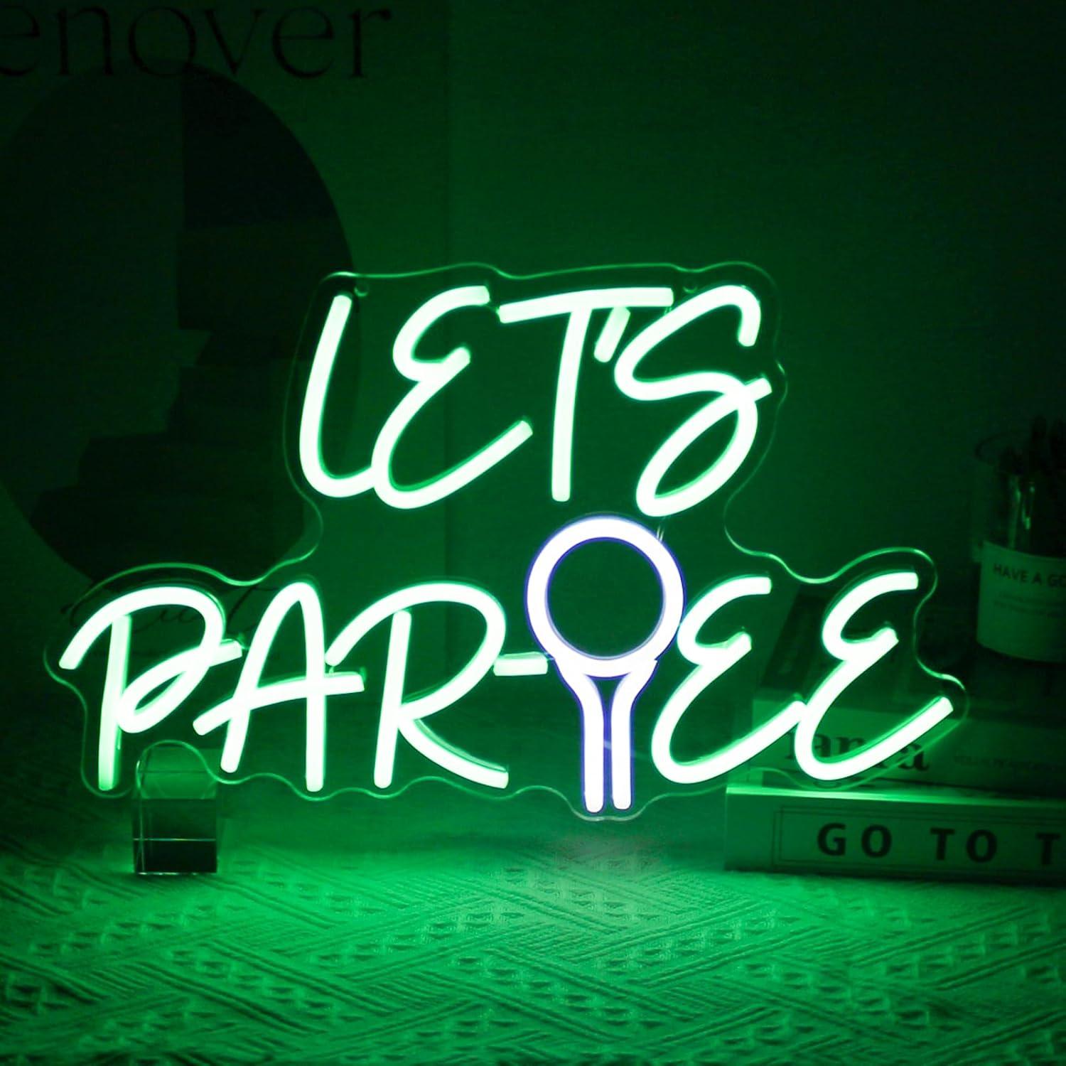 Neon Sign Party - Неоновая вывеска Let's Par Tee с