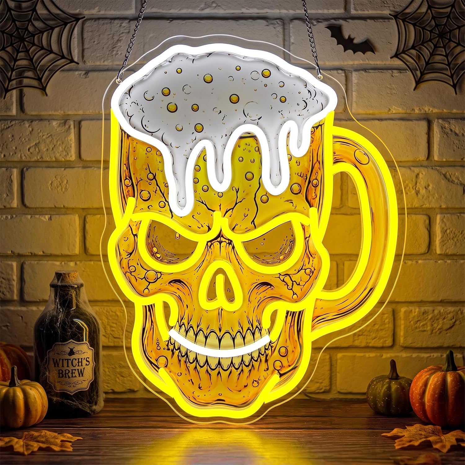 Neon Sign Party - Неоновая вывеска в виде черепа с