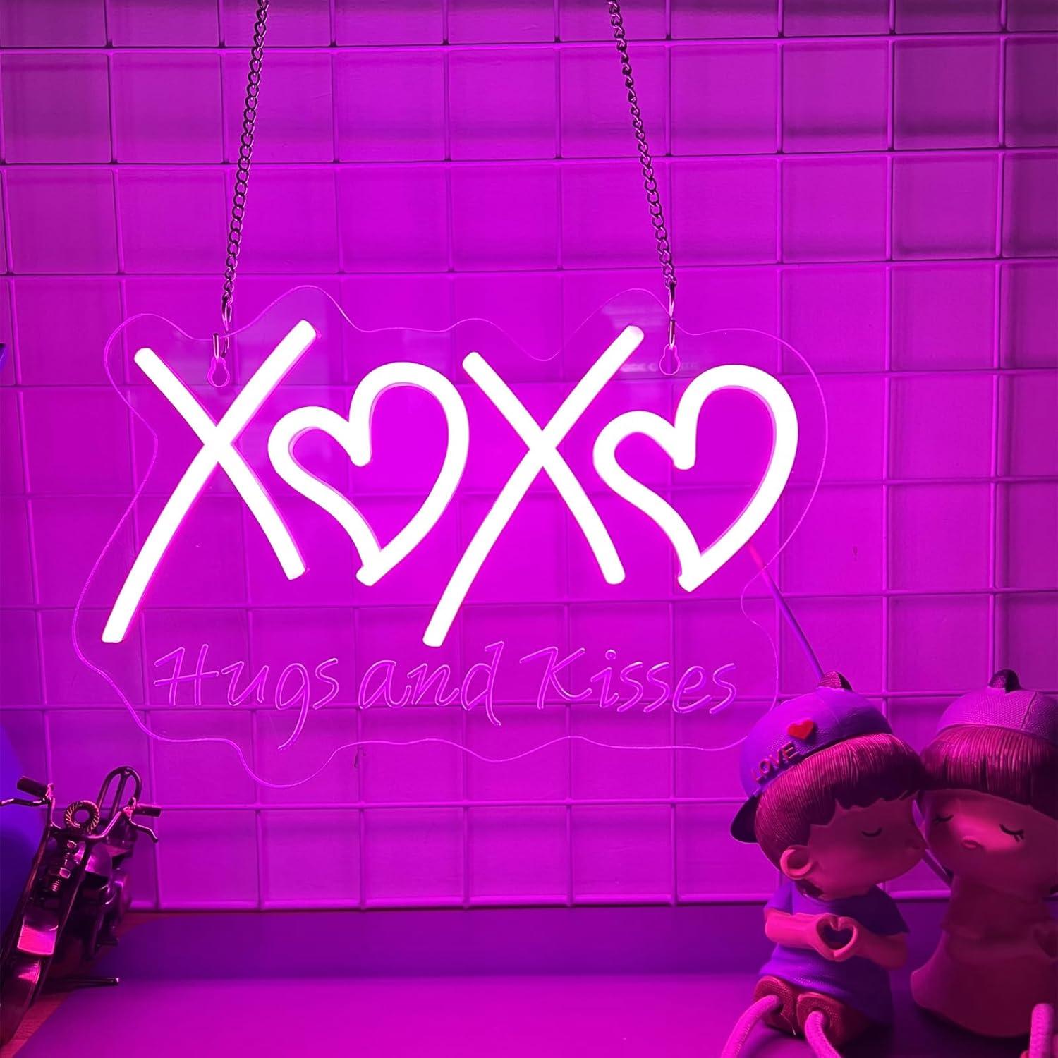 Неоновая вывеска XOXO «Объятия – обзор и цена Neon Sign Party