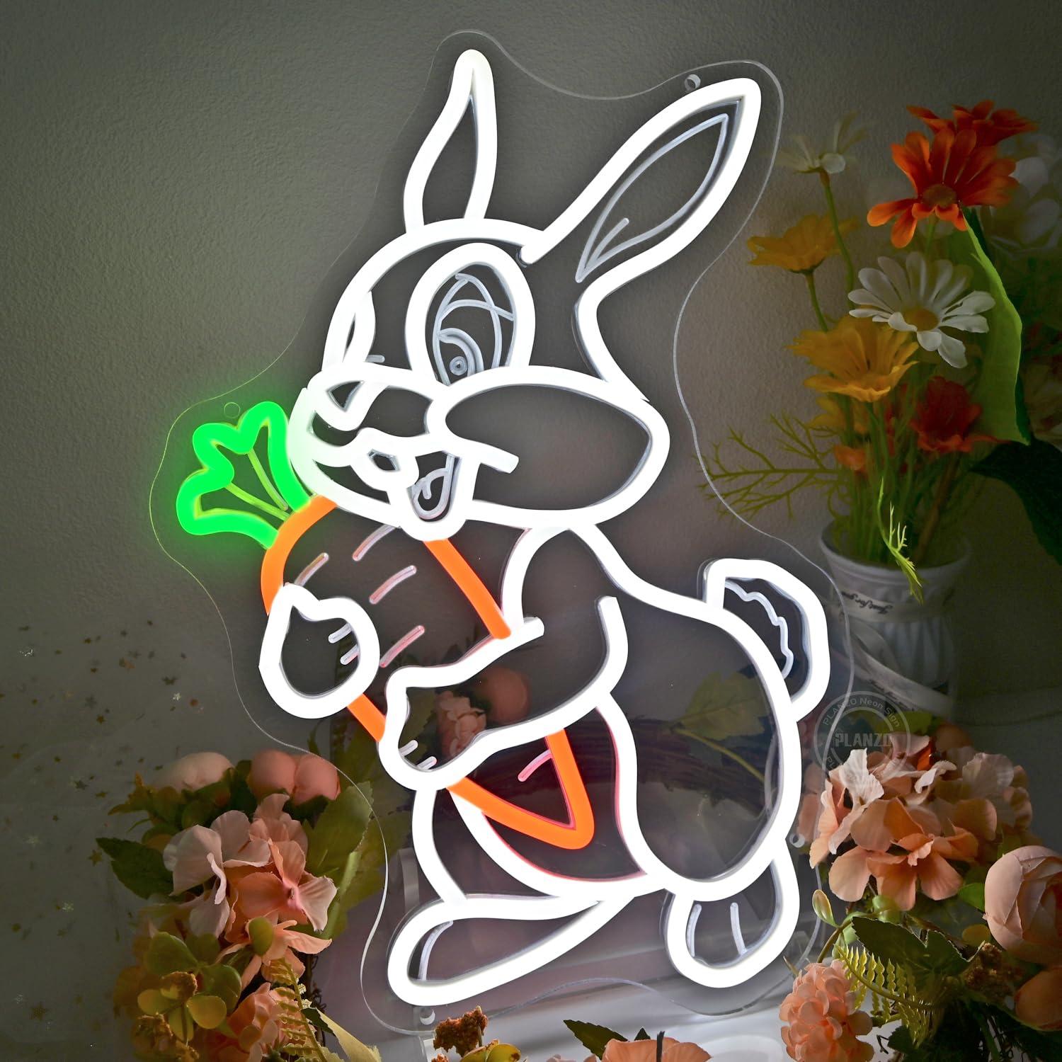 Неоновая вывеска «Кролик с мор – обзор и цена Neon Sign Party