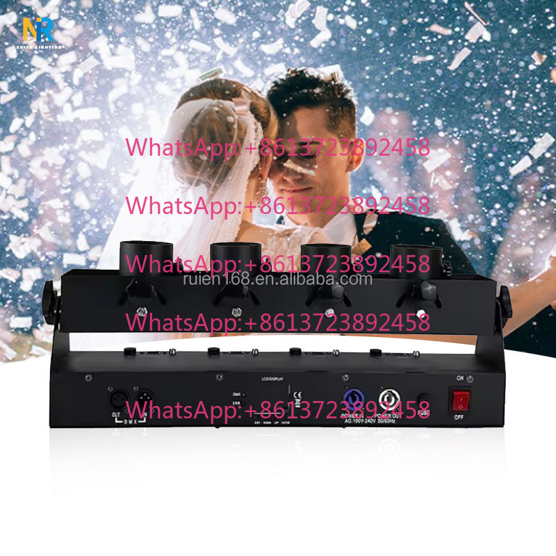 DMX 512, четырехтрубная машина – обзор и цена Confetti Cannon Tube