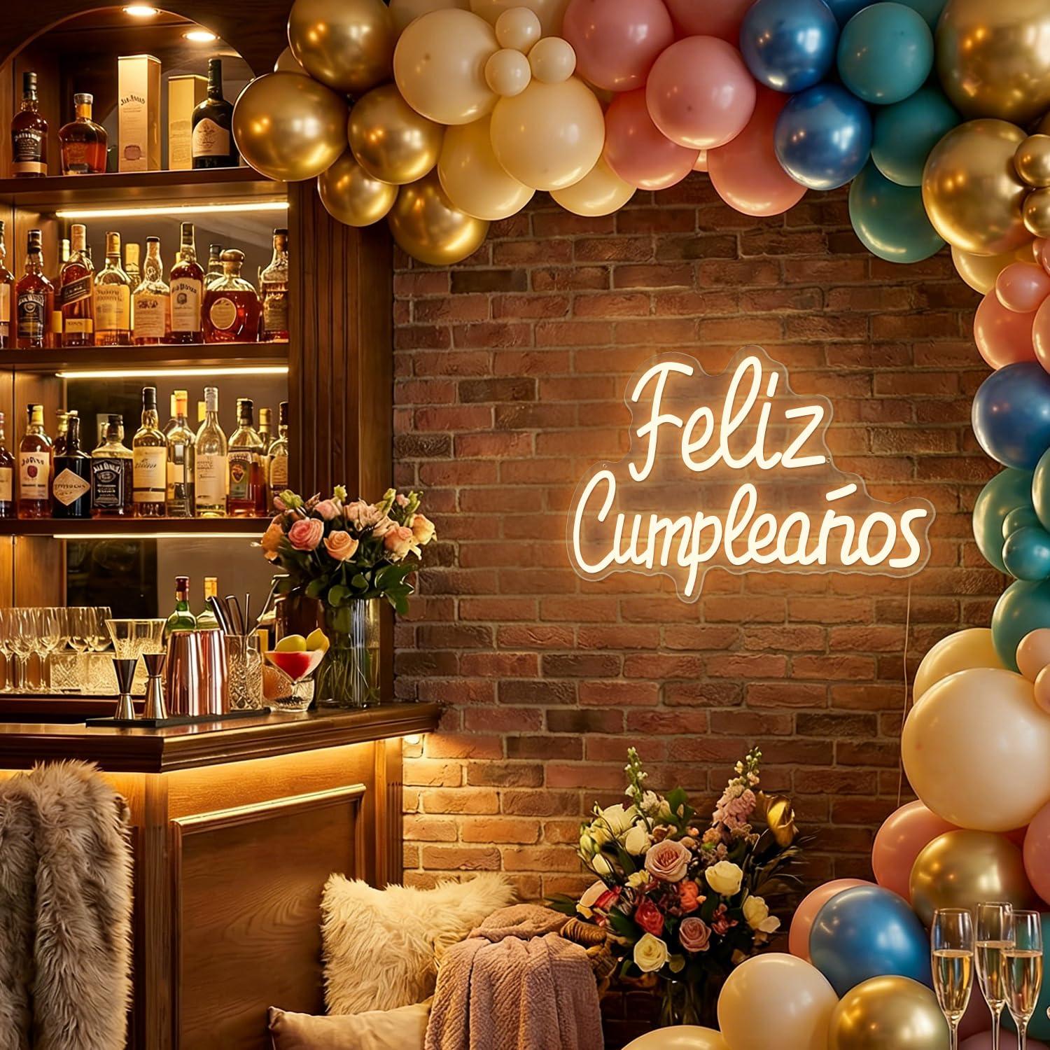 Неоновая вывеска «Feliz Cumple – обзор и цена Neon Sign Party